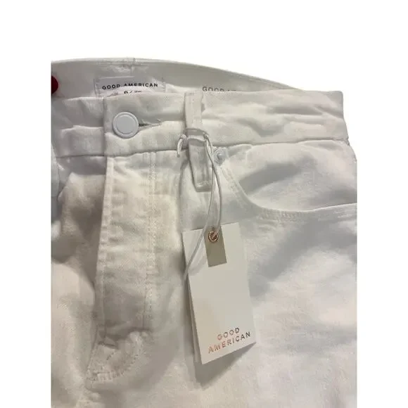 $149 Good American GOOD LEGS FLARE Jeans | Sz 10 / 30, White NWT - Picture 6 of 8